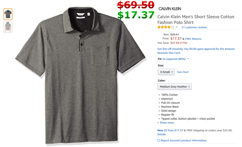 Calvin Klein Shirt Size Chart Men