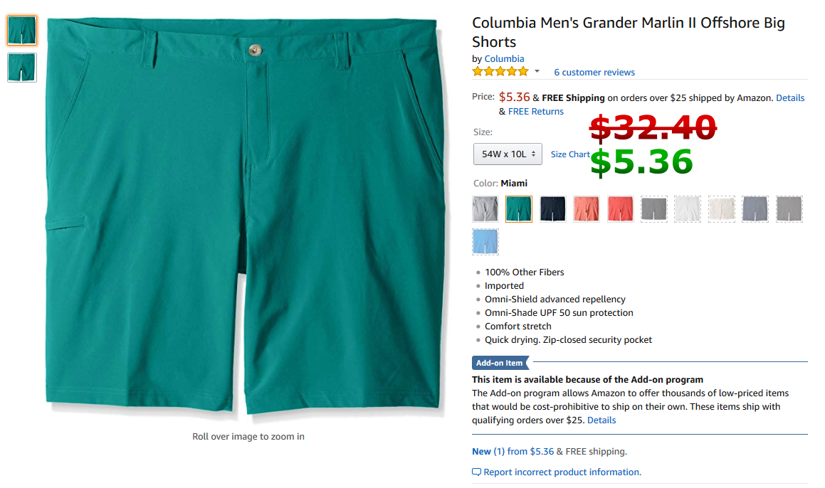 Columbia Sportswear Grander Marlin Ii Offshore Shorts Shorts Men S Clothing